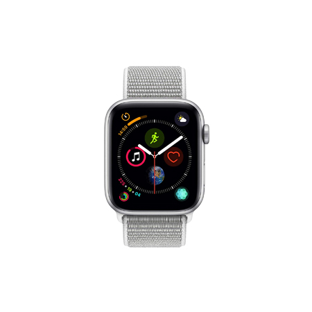 Apple Watch Series 4 GPS + Cellular, 44mm Silver Aluminium Case with Seashell Sport Loop