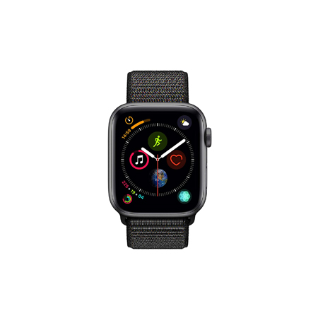 Apple Watch Series 4 GPS + Cellular, 44mm Space Grey Aluminium Case with Black Sport Loop