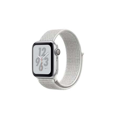Apple Watch Nike+ Series 4 GPS, 44mm Silver Aluminium Case with Summit White Nike Sport Loop