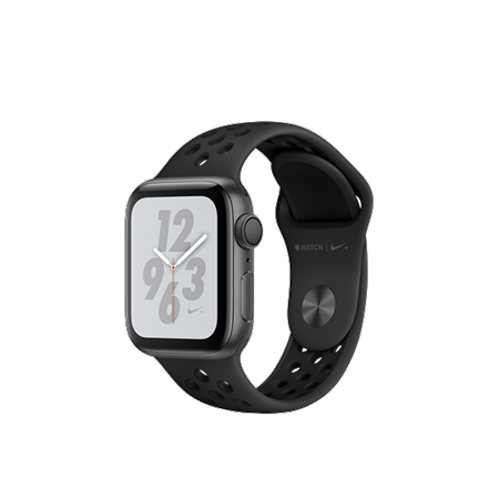 Apple Watch Nike+ Series 4 GPS, 40mm Space Grey Aluminium Case with Anthracite/Black Nike Sport Band