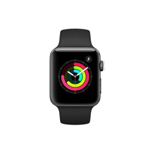 Apple Watch Series 3 GPS + Cellular, 38mm Space Grey Aluminium Case with Black Sport Band