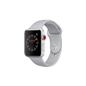 Apple Watch Series 3 GPS + Cellular, 42mm Silver Aluminium Case with White Sport Band