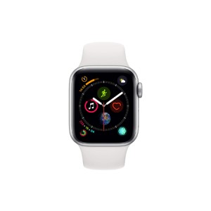 Apple Watch Series 4 GPS + Cellular, 40mm Silver Aluminium Case with White Sport Band