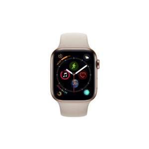 Apple Watch Series 4 GPS + Cellular, 44mm Gold Stainless Steel Case with Stone Sport Band