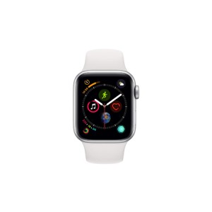 Apple Watch Series 4 GPS, 40mm Silver Aluminium Case with White Sport Band